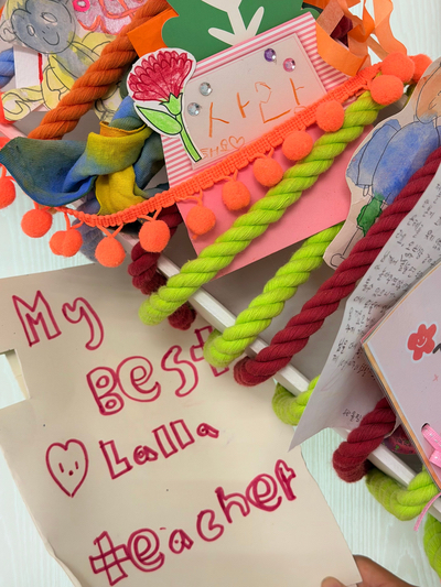 Family review message at Lalla Kids Art